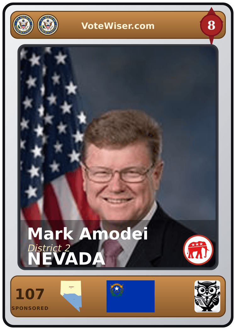 Mark E. Amodei trading card