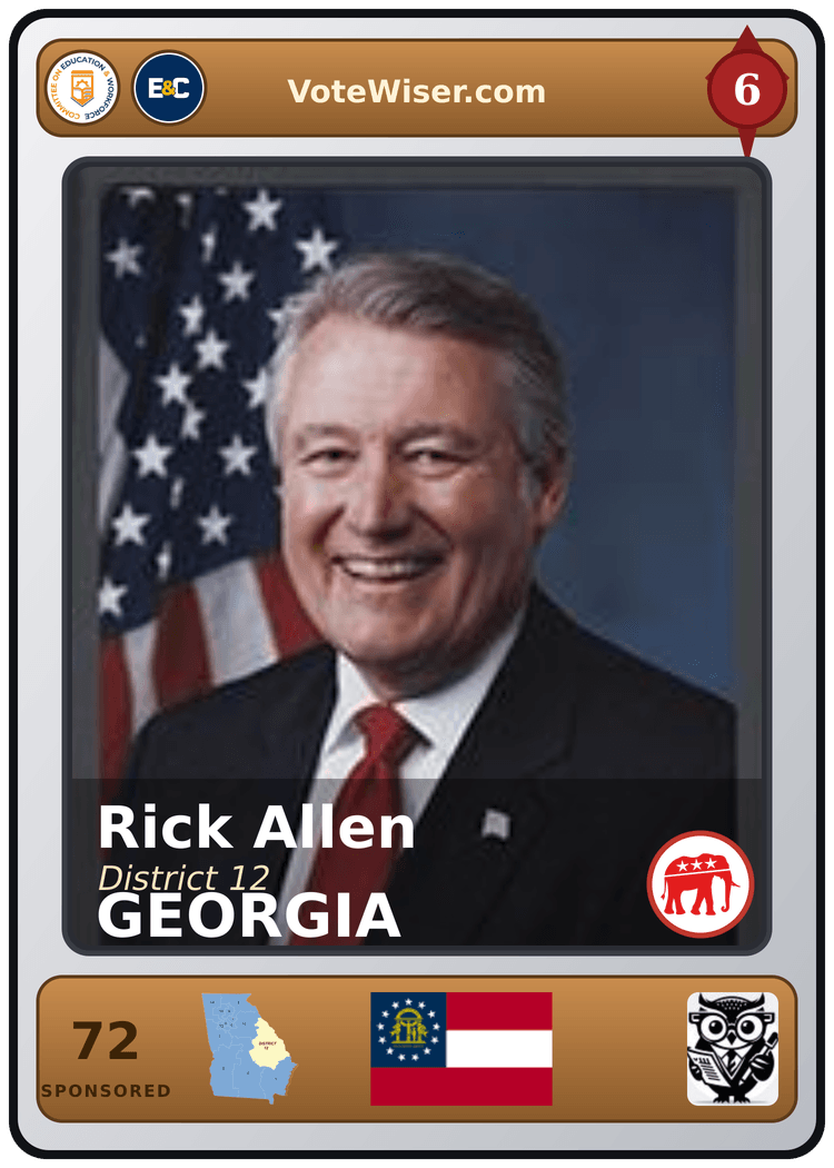 Rick W. Allen trading card