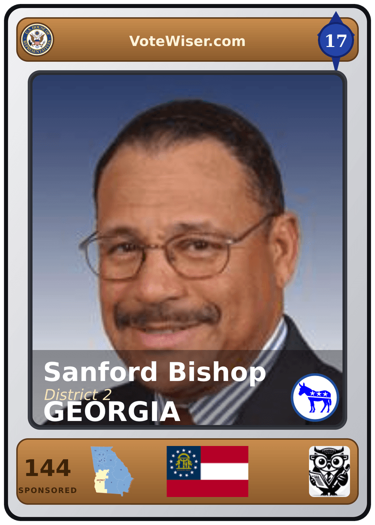 Sanford D. Bishop, Jr. trading card