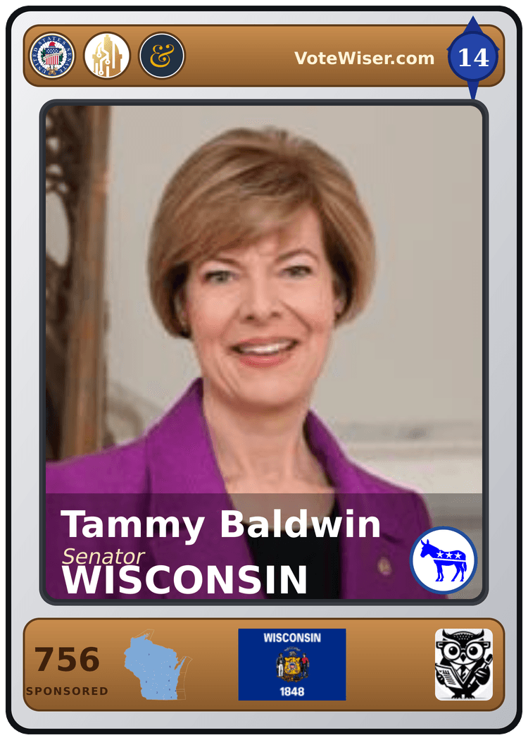 Tammy Baldwin trading card