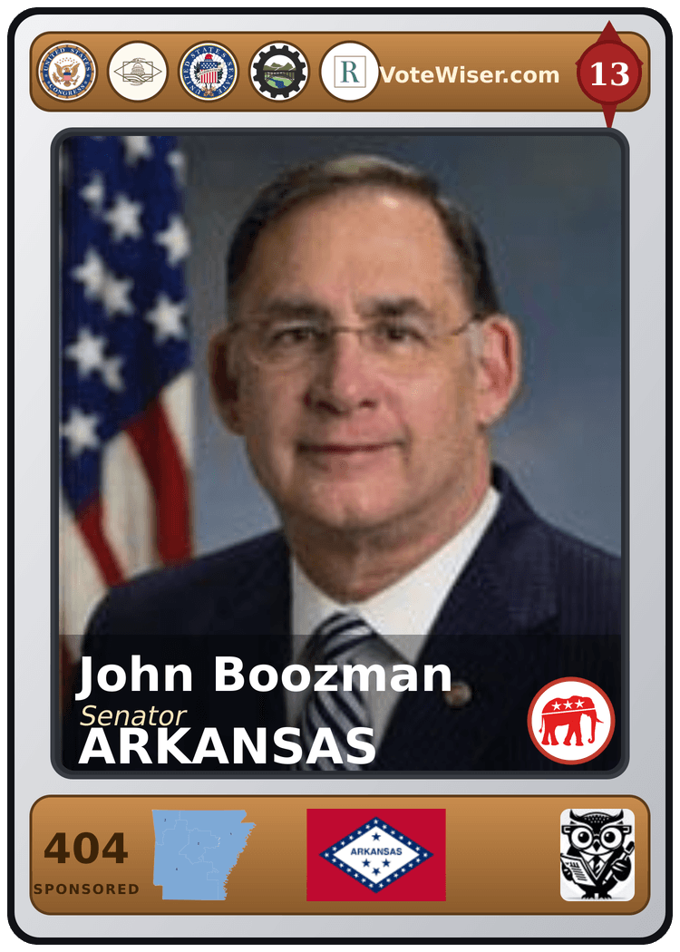 John Boozman trading card