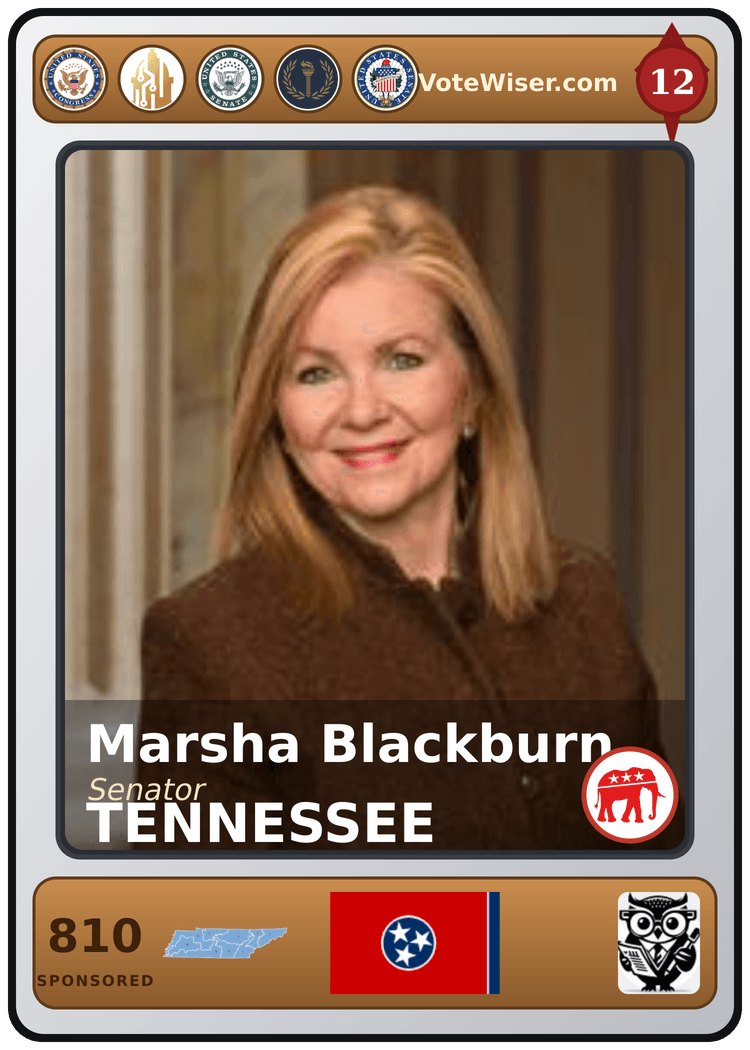 Marsha Blackburn trading card