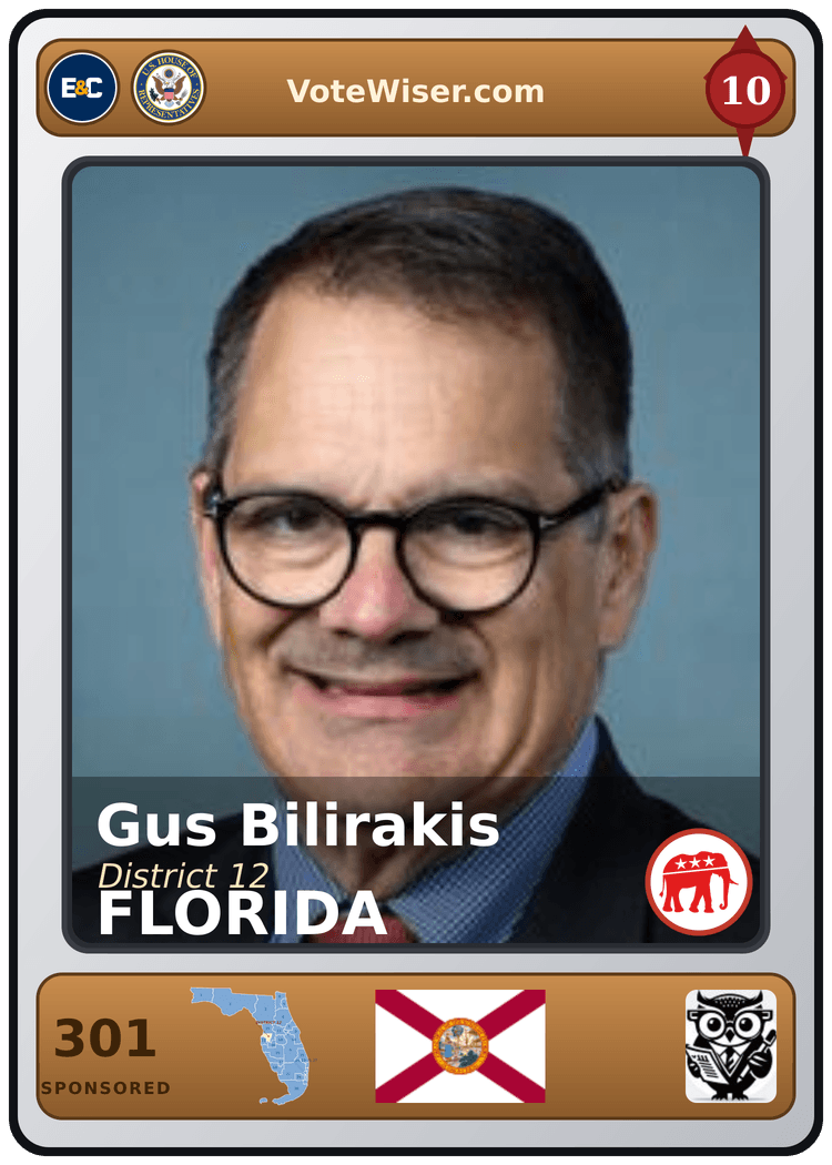 Gus M. Bilirakis trading card