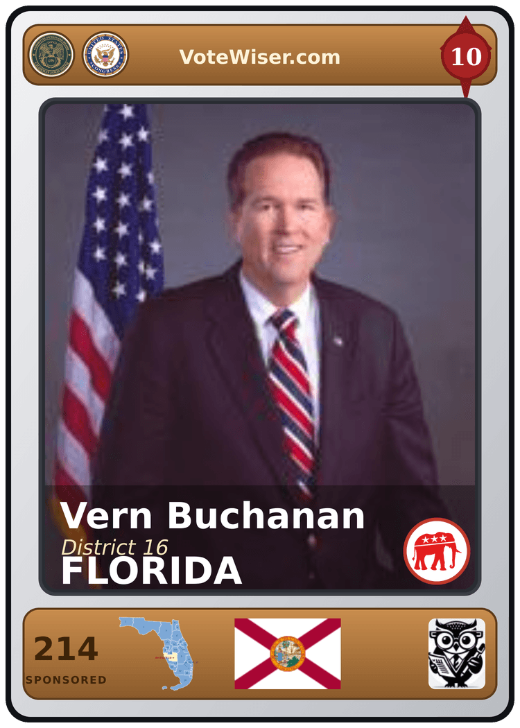 Vern Buchanan trading card