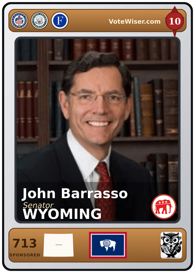 John Barrasso trading card