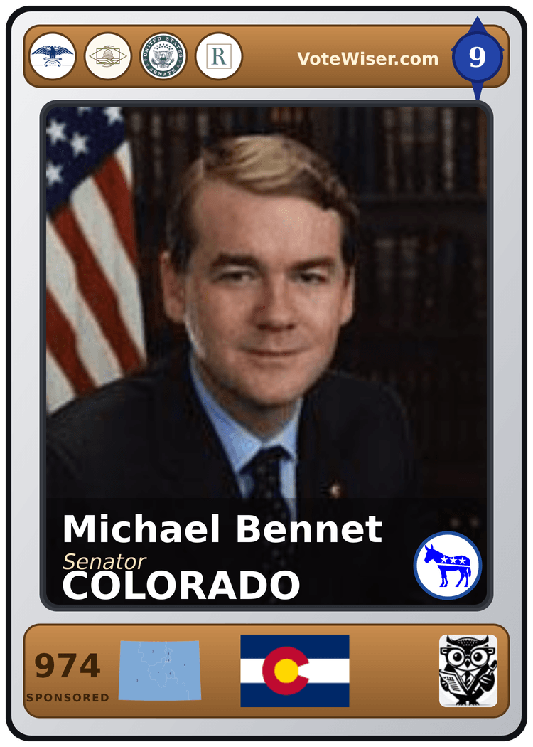 Michael F. Bennet trading card
