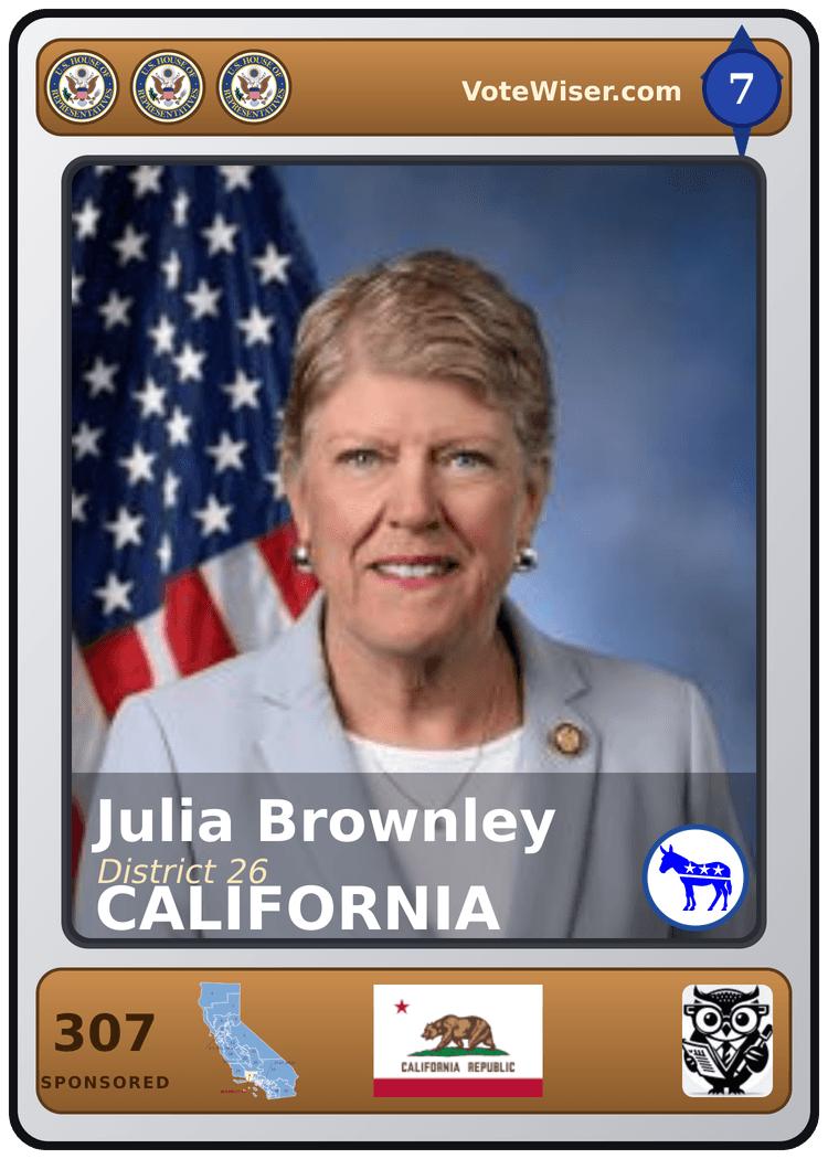 Julia Brownley trading card