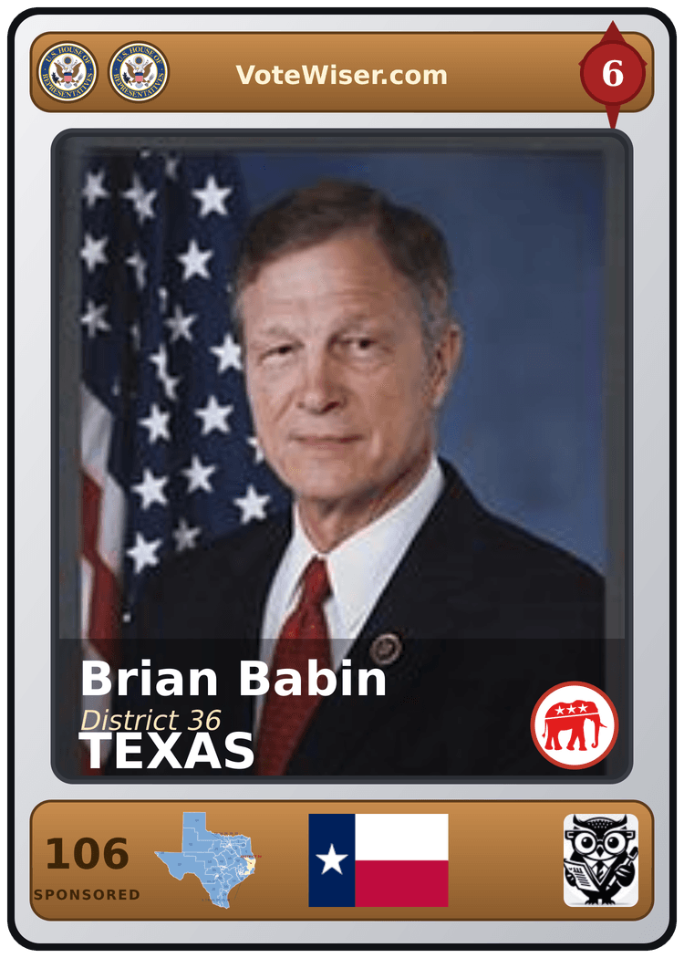 Brian Babin trading card