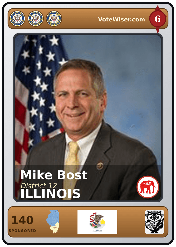 Mike Bost trading card