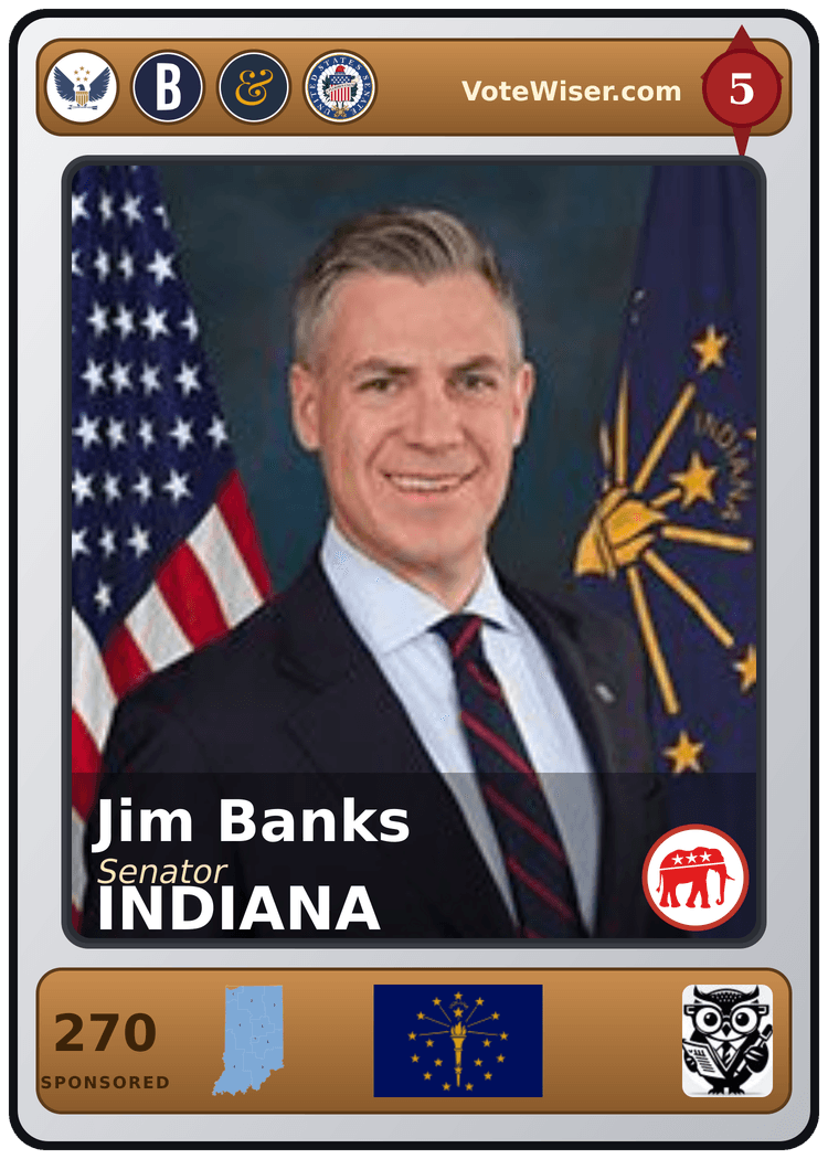 Jim Banks trading card