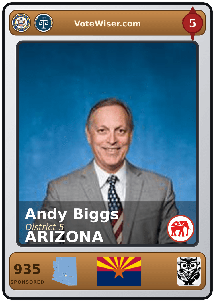 Andy Biggs trading card