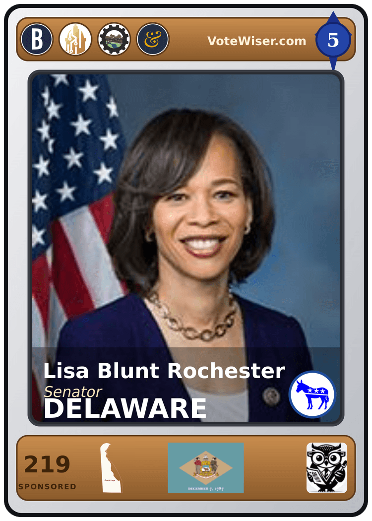 Lisa Blunt Rochester trading card