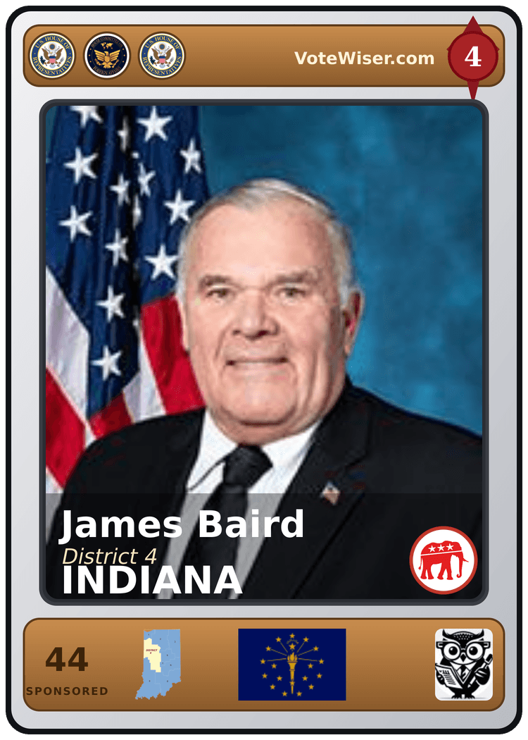 James R. Baird trading card