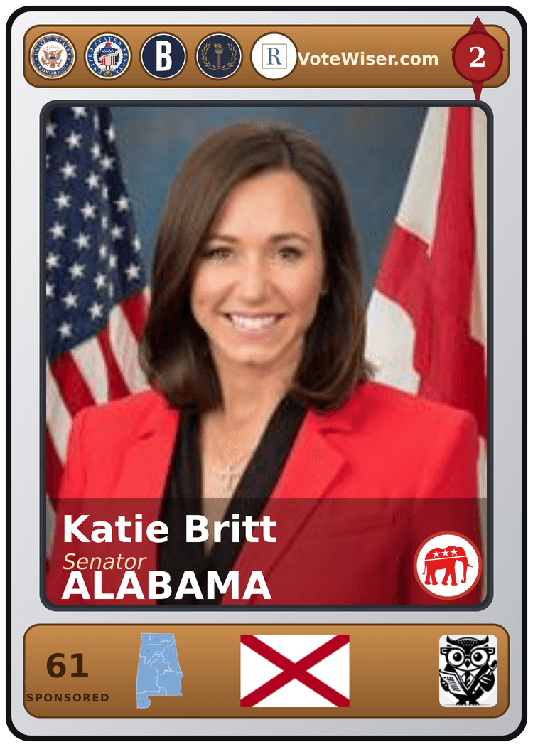 Katie Boyd Britt trading card