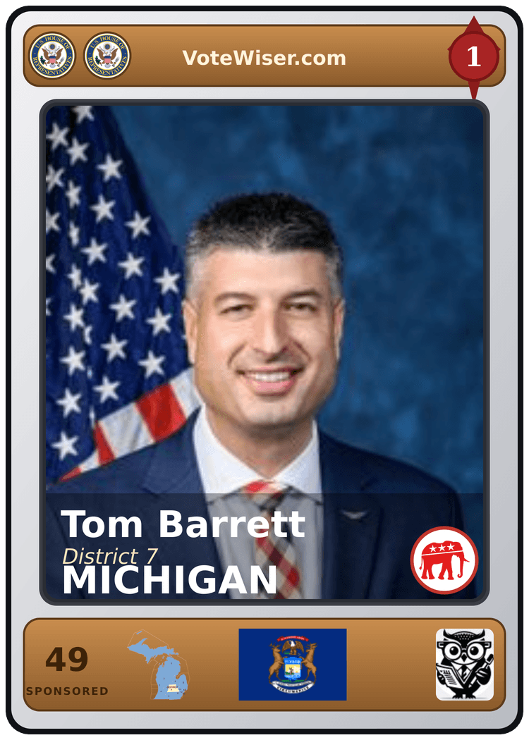 Tom Barrett trading card
