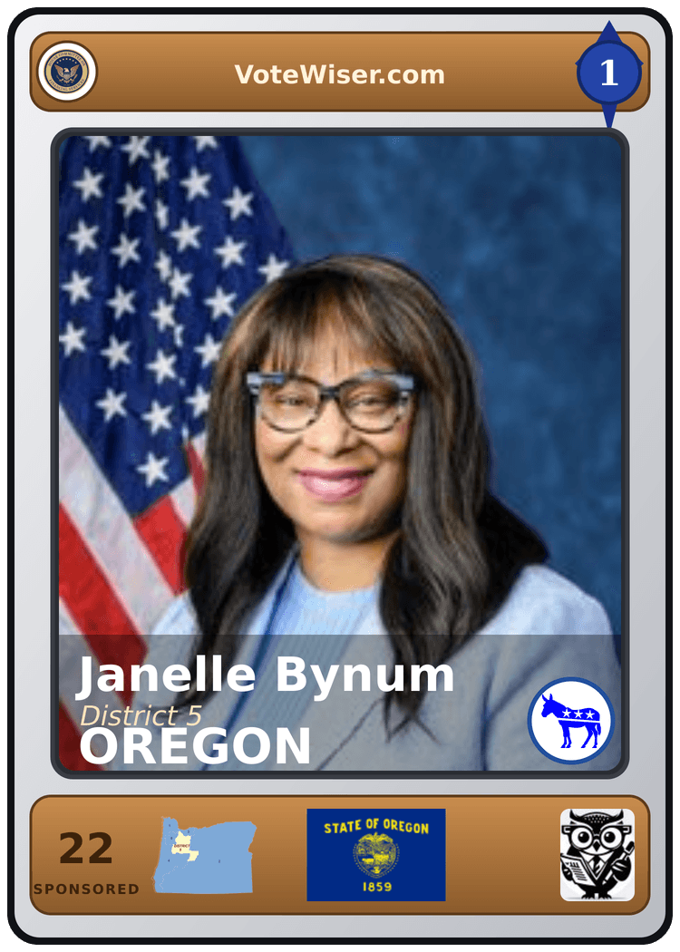 Janelle S. Bynum trading card