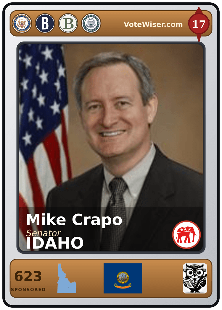 Mike Crapo trading card