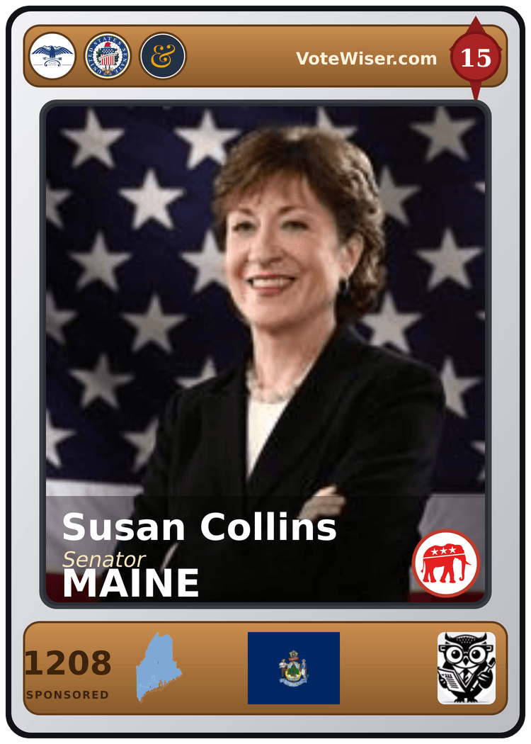 Susan M. Collins trading card