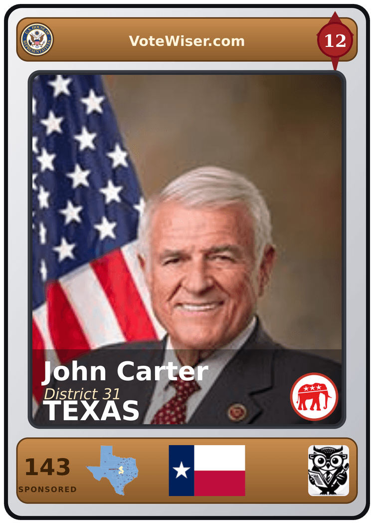 John R. Carter trading card