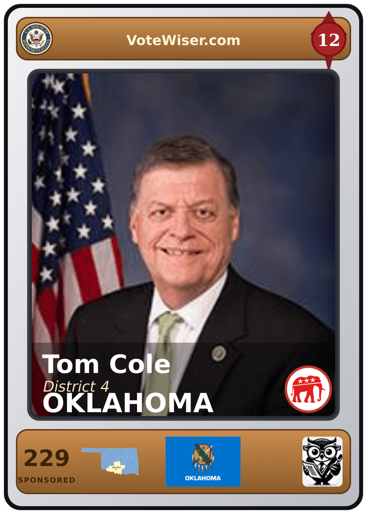 Tom Cole trading card