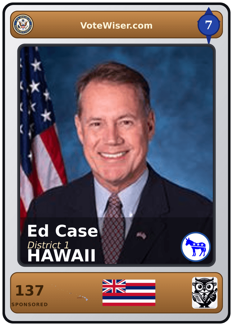 Ed Case trading card