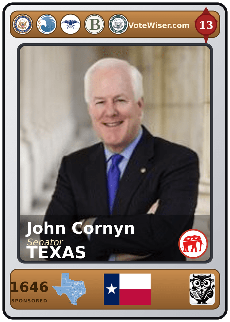 John Cornyn trading card