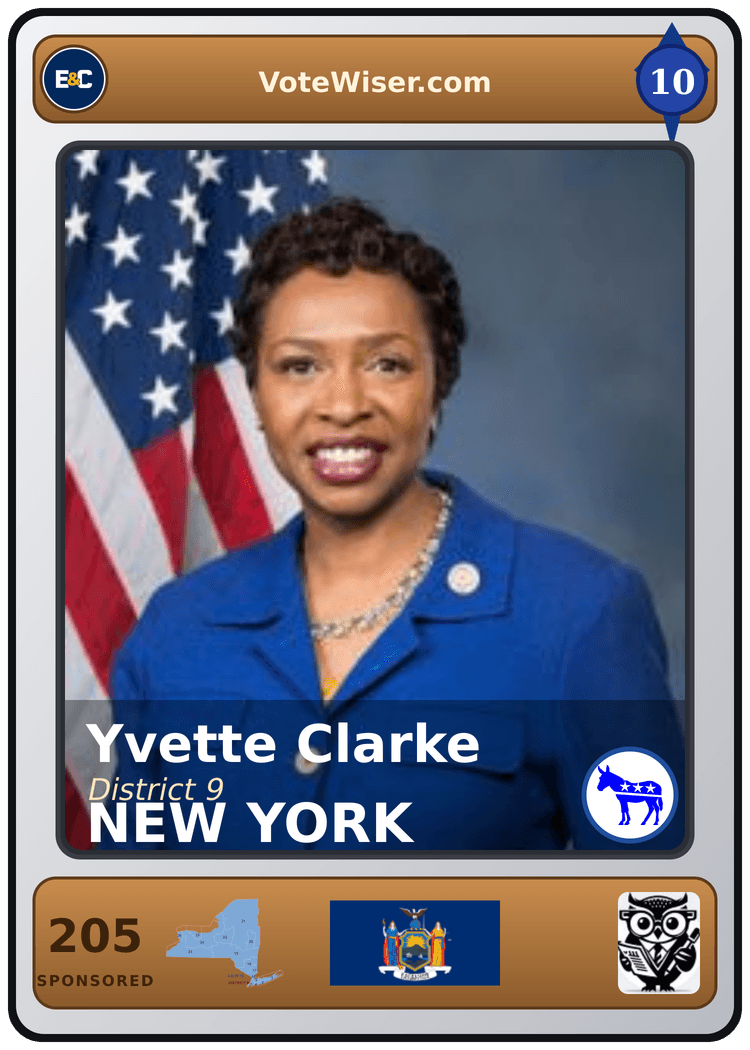 Yvette D. Clarke trading card