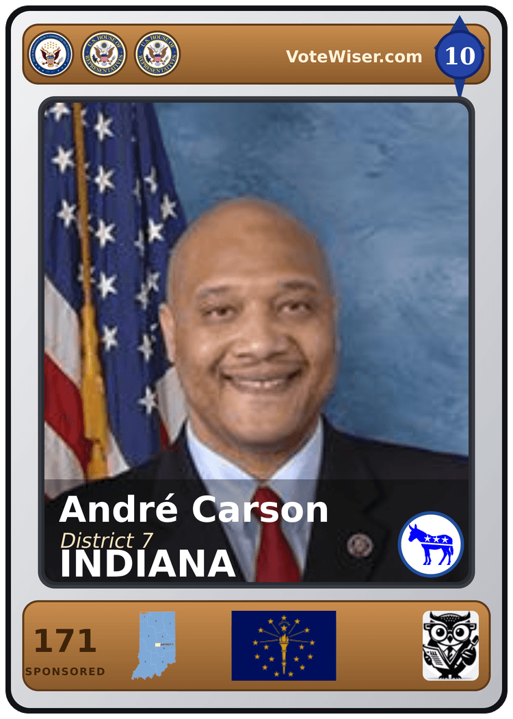 André Carson trading card