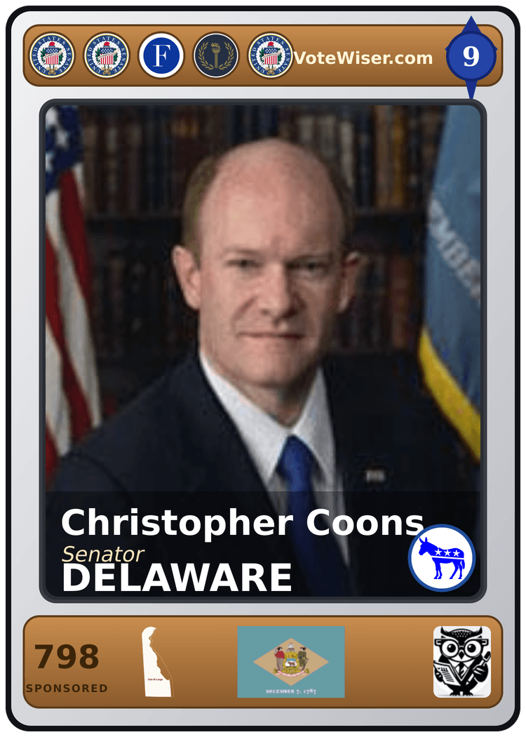 Christopher A. Coons trading card