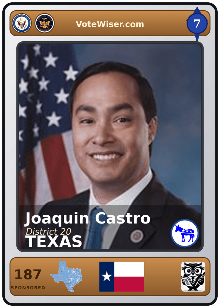 Joaquin Castro trading card