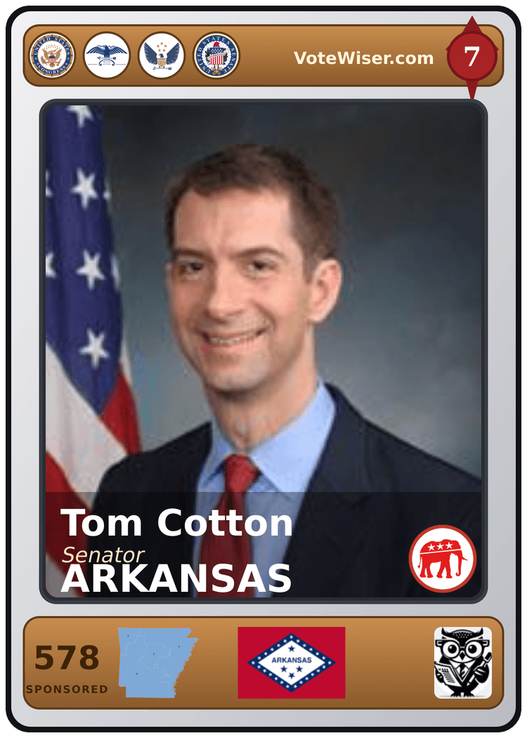 Tom Cotton trading card