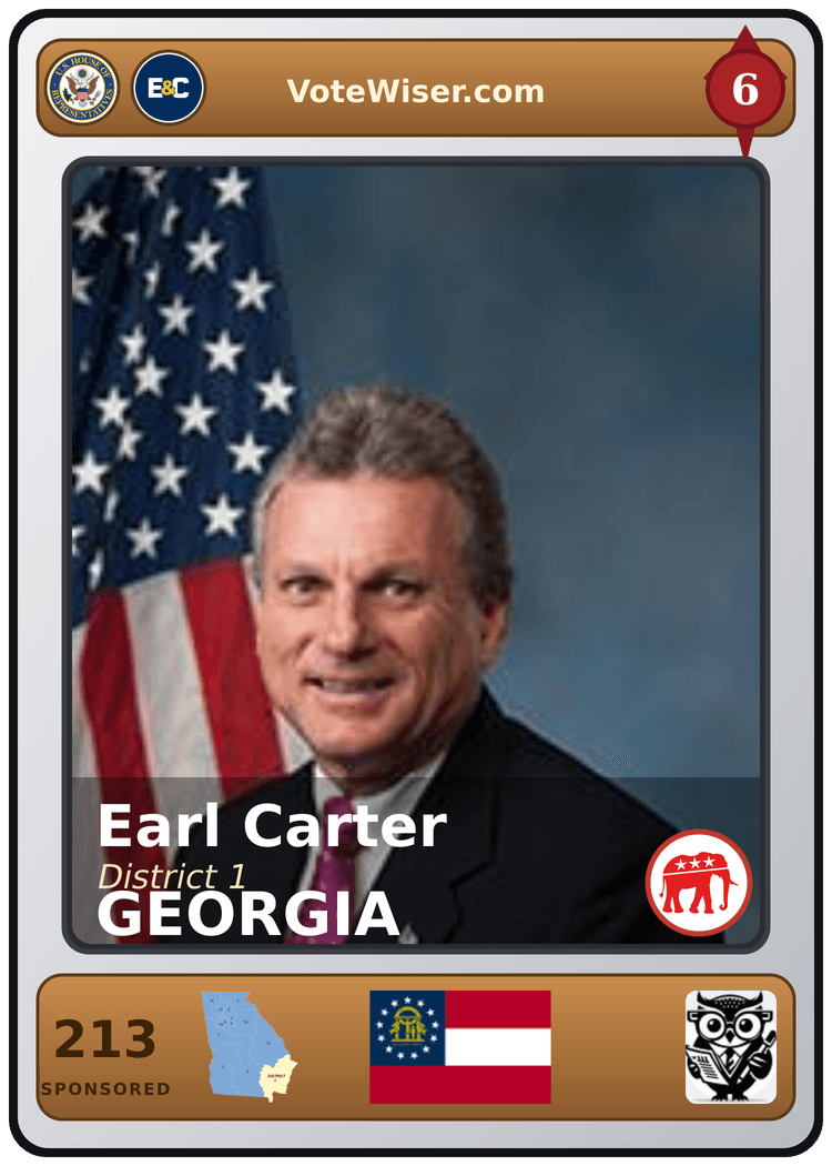 Earl L. "Buddy" Carter trading card