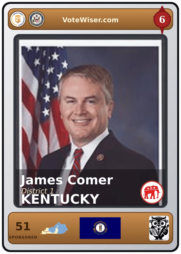 James Comer trading card