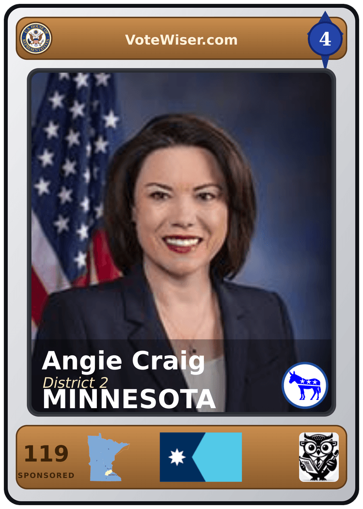 Angie Craig trading card