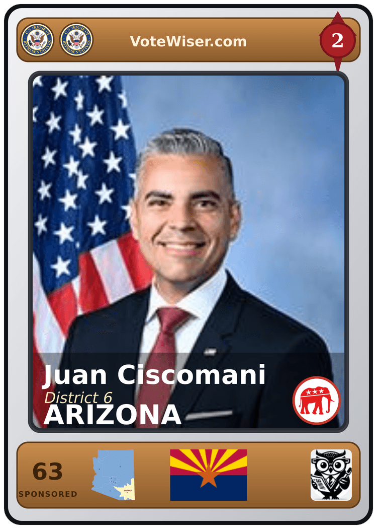 Juan Ciscomani trading card