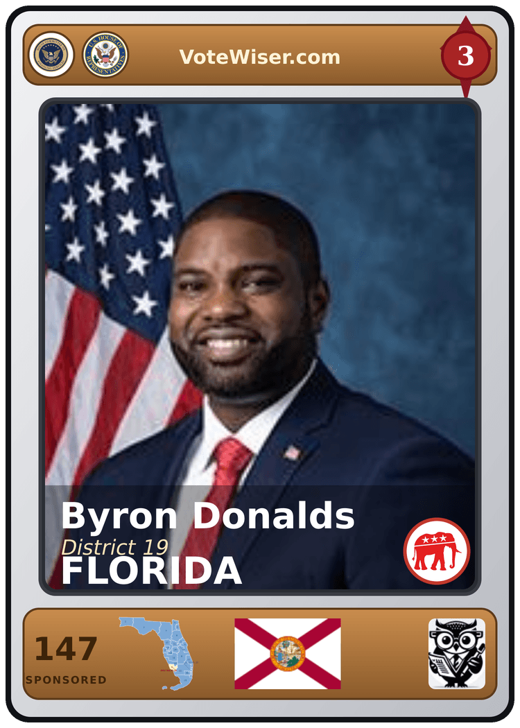 Byron Donalds trading card