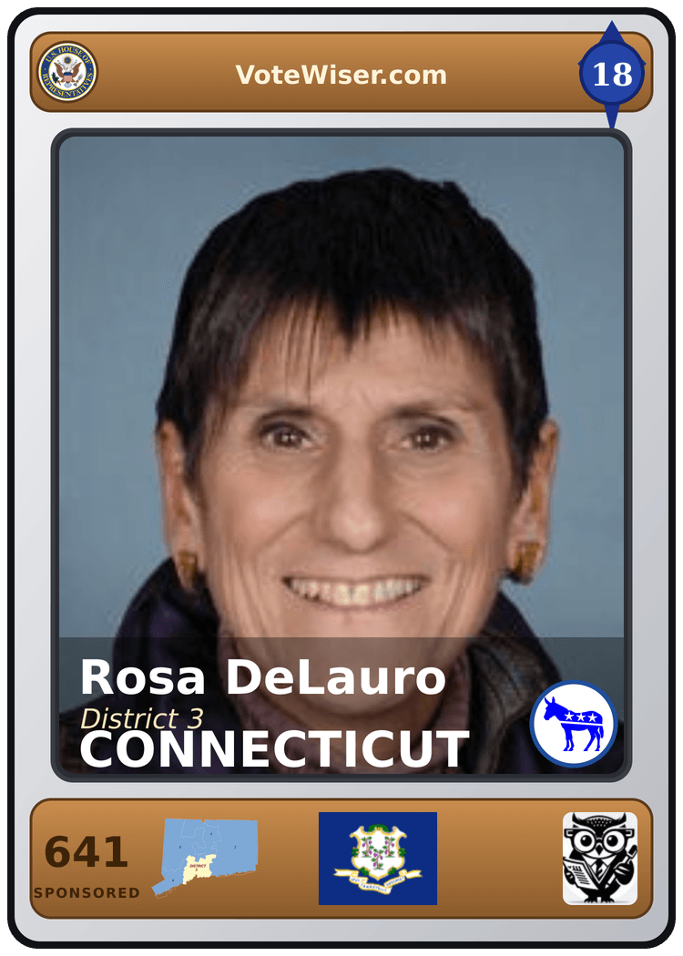 Rosa L. DeLauro trading card