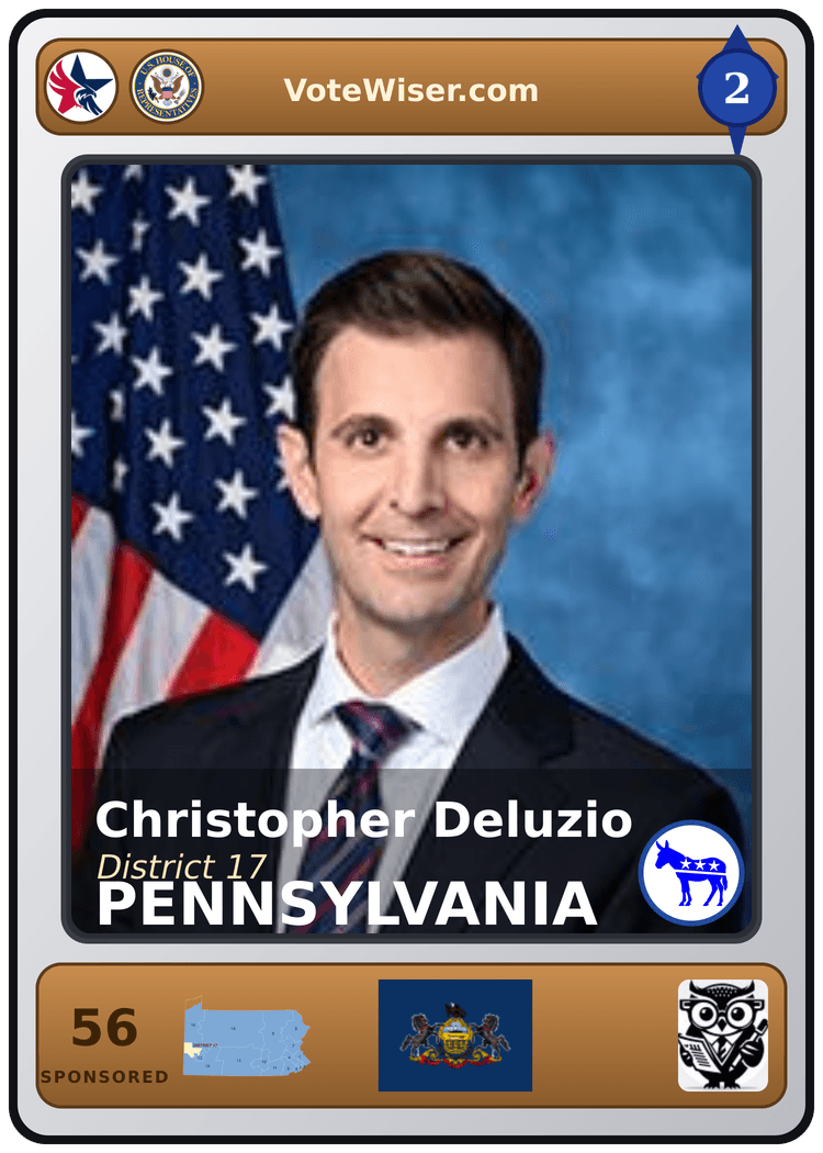 Christopher R. Deluzio trading card