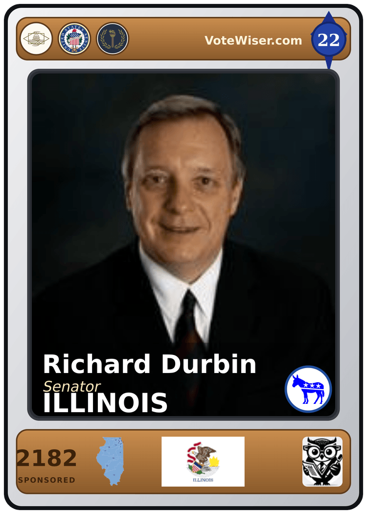 Richard J. Durbin trading card