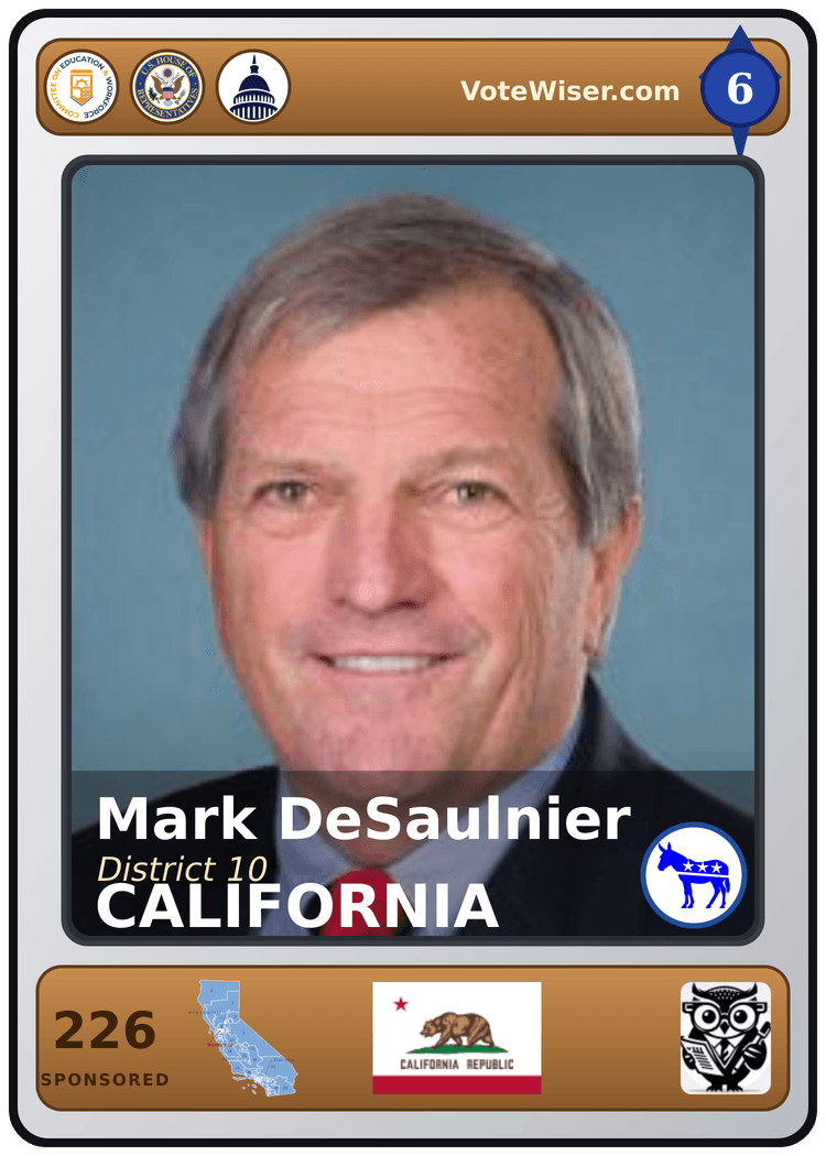 Mark DeSaulnier trading card