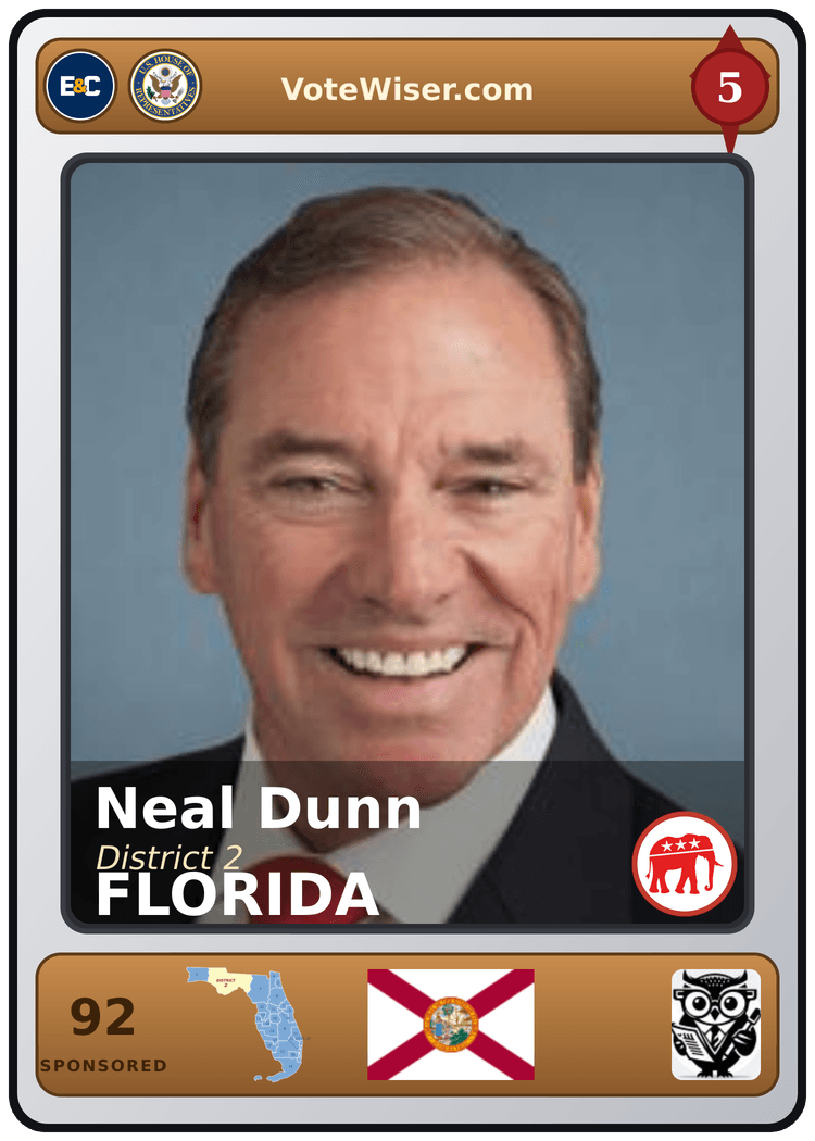 Neal P. Dunn trading card