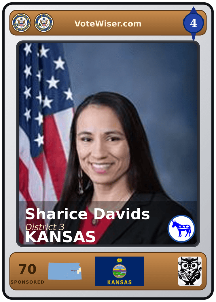 Sharice Davids trading card