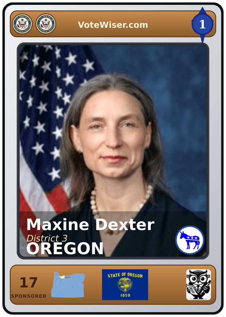 Maxine Dexter trading card