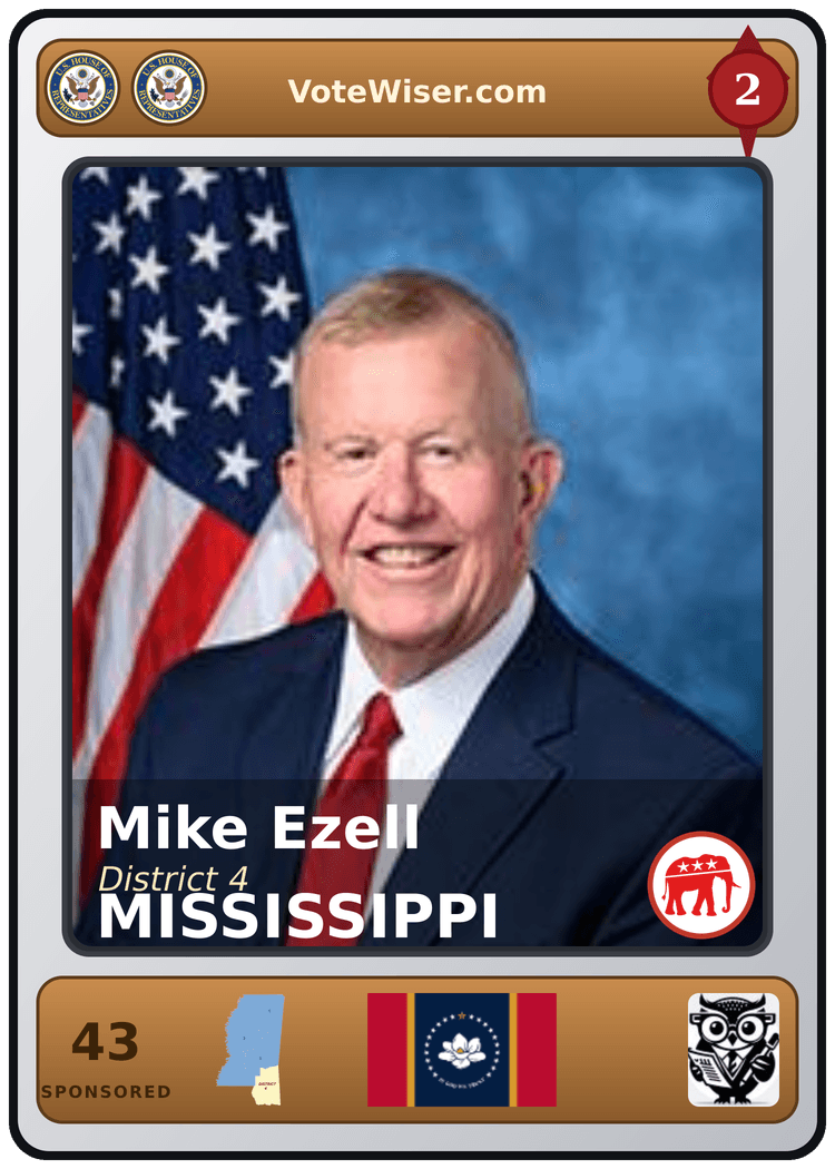 Mike Ezell trading card