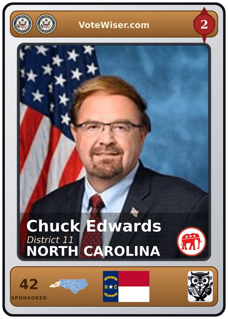 Chuck Edwards trading card