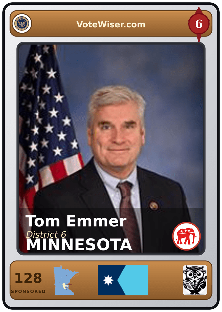 Tom Emmer trading card
