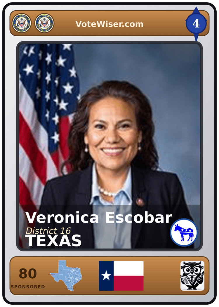 Veronica Escobar trading card