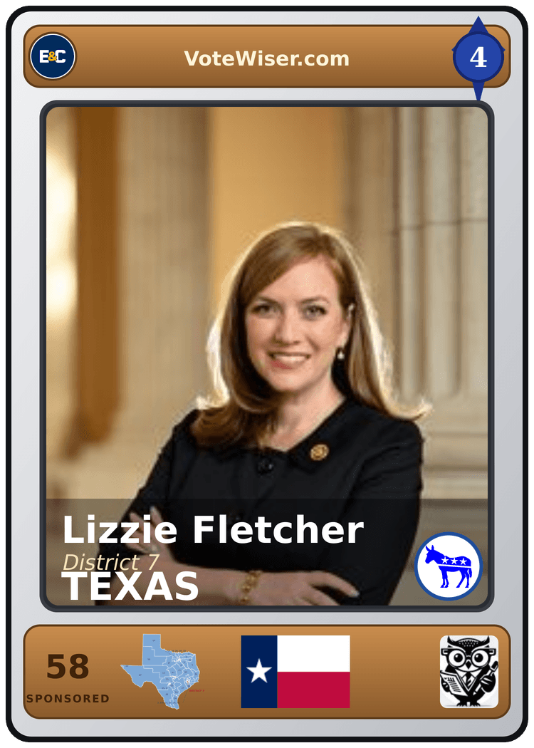 Lizzie Fletcher trading card