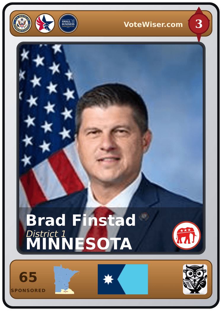 Brad Finstad trading card