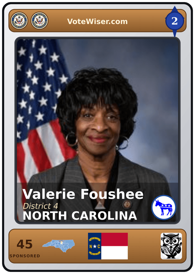 Valerie P. Foushee trading card